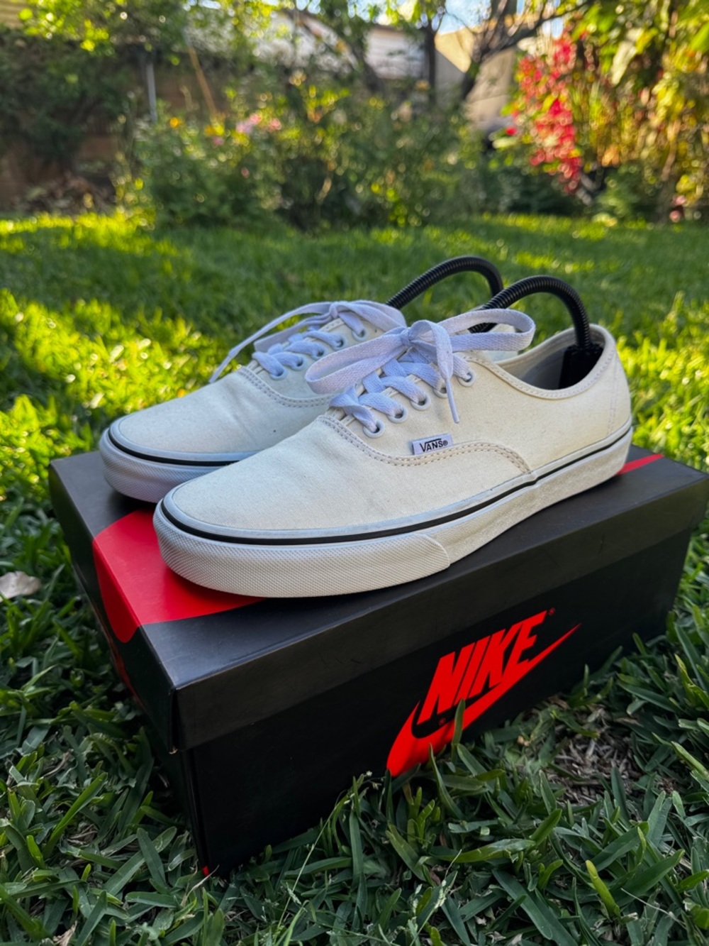 Vans Customs Authentic WIDE - natural white shoes 
(M 9 wide / W 10.5 wide)